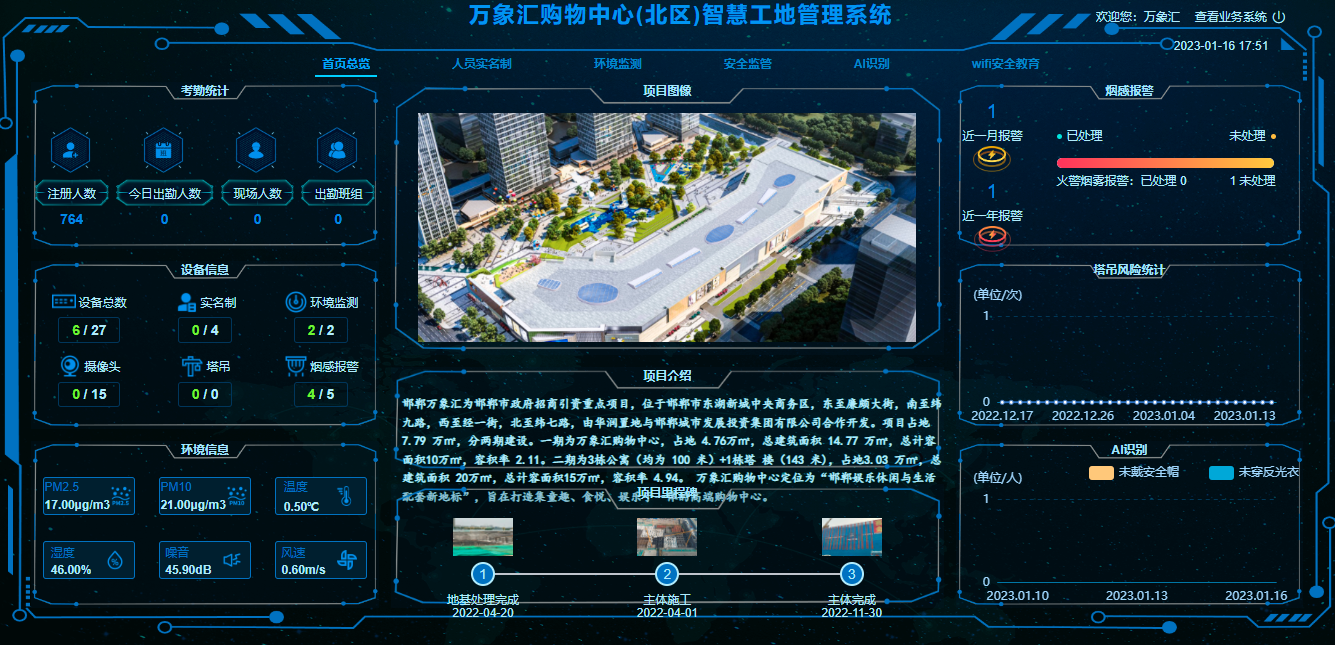 智慧工地方案怎么做？萬(wàn)象匯購(gòu)物中心智慧工地建設(shè)案例分享